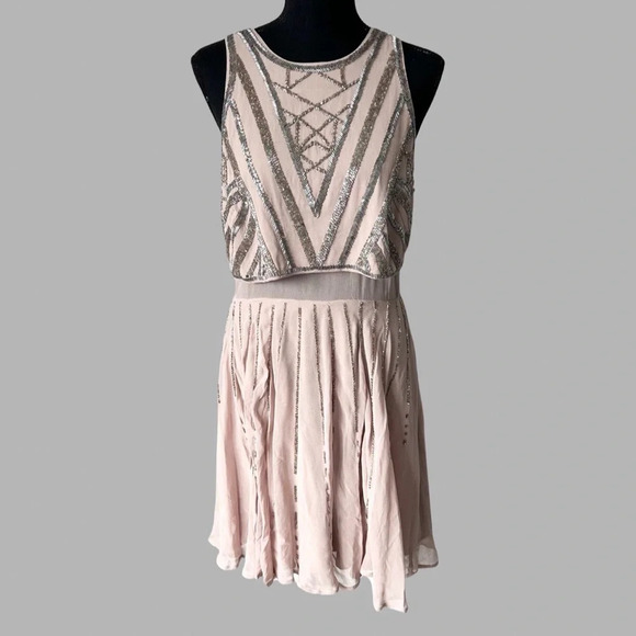 ASOS WEDDING Crop Top Embellished Mini Dress - Picture 3 of 16